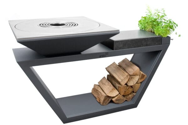 Brasero plancha Artiss G4 Graphite 90 cm plaque acier et tablette granit – Image 6