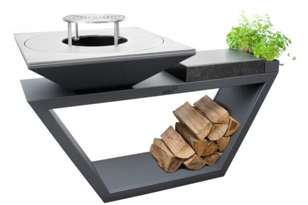 Brasero plancha Artiss G4 Graphite 90 cm plaque acier et tablette granit – Image 5