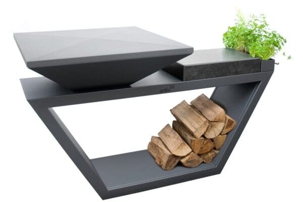 Brasero plancha Artiss G4 Graphite 90 cm plaque acier et tablette granit – Image 2