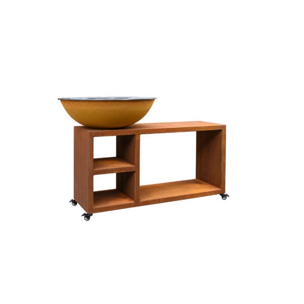 Brasero Plancha à roulettes Tavolo 94 corten – Image 3