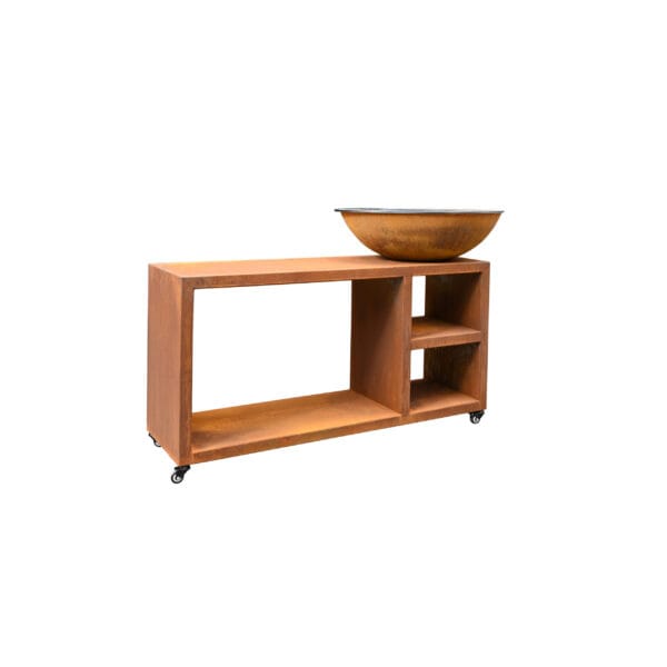Brasero Plancha à roulettes Tavolo 84 corten – Image 3