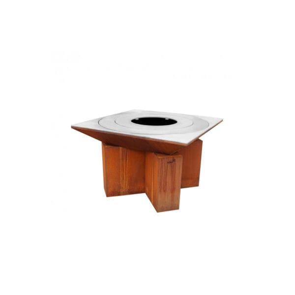 Braséro plancha Artiss XXL Corten 145 cm acier inoxydable