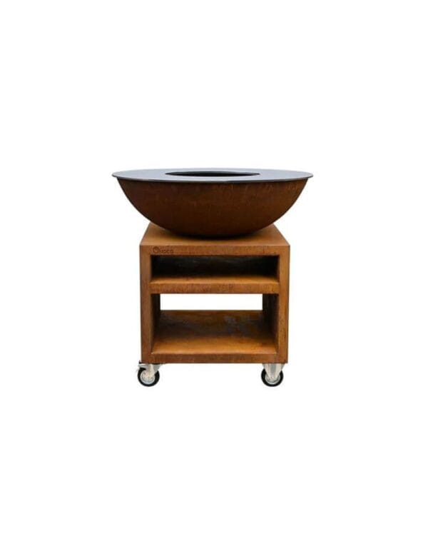 Brasero Plancha à roulettes piatto pro corten 94
