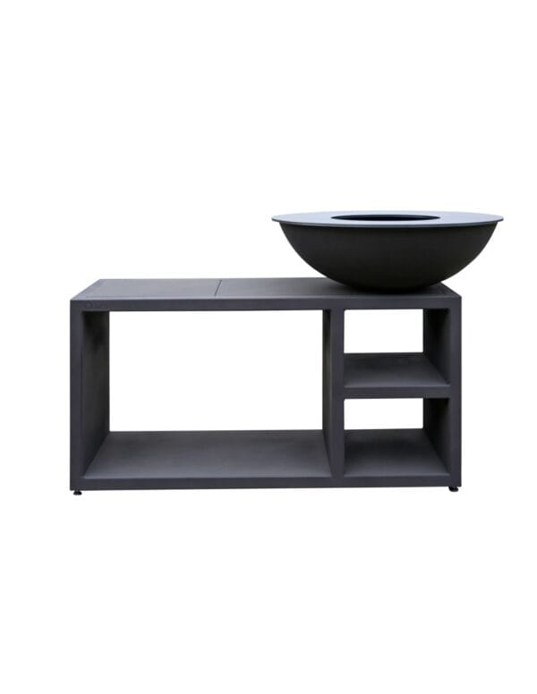 Brasero Plancha 94cm sur table noir - Quoco