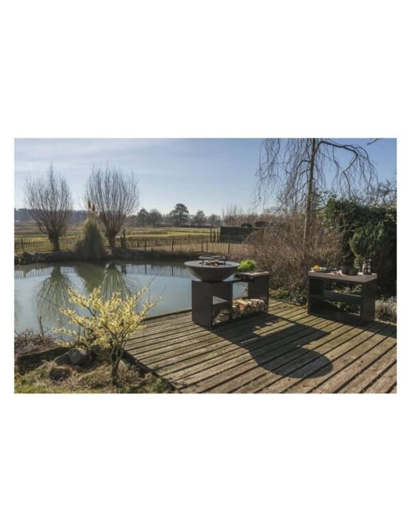 Brasero Plancha 94cm sur table noir - Quoco – Image 10