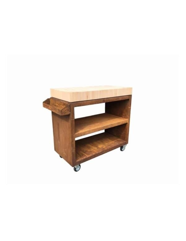 Desserte Brasero Corten 100x50x90 à roulettes - Quoco