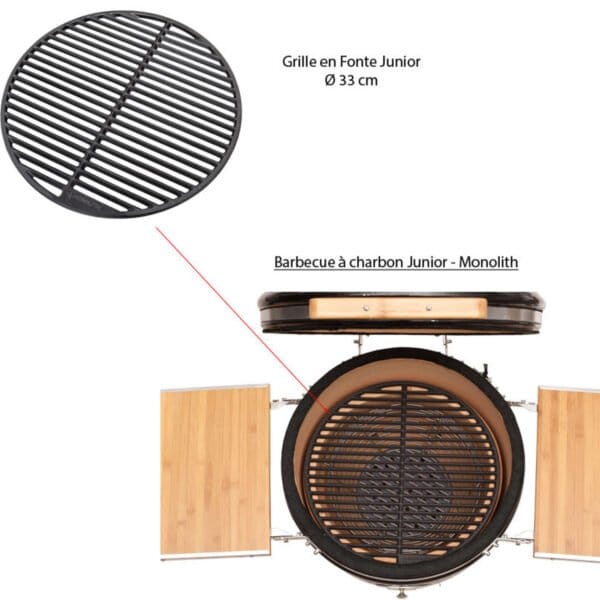Grille barbecue en fonte Kamado JUNIOR 33cm - MONOLITH – Image 4