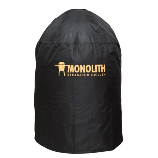 housse kamado noir avec logo monolith or