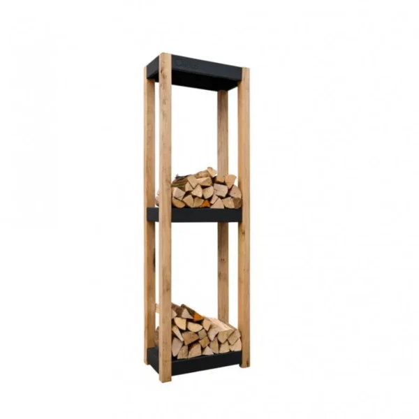 Meuble Rangement bois noir 70x225 - Quoco – Image 2