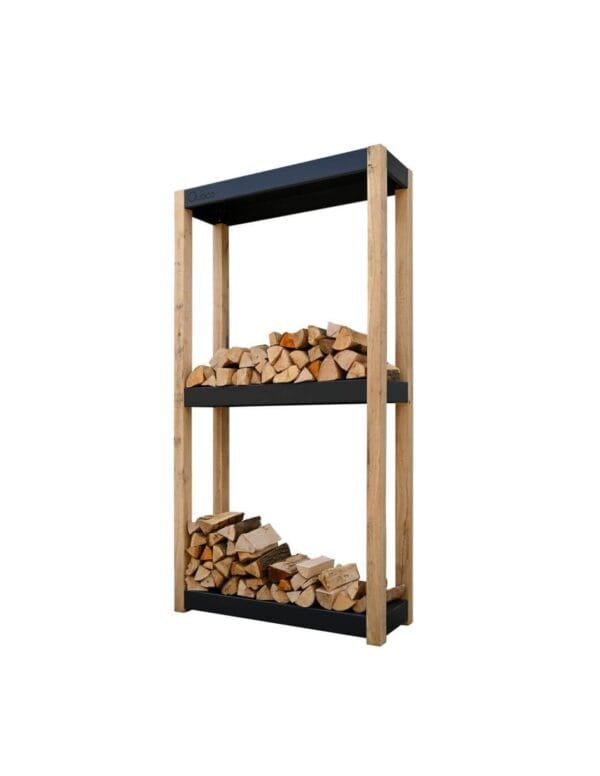 Meuble Rangement bois Noir 120x225 - Quoco – Image 2
