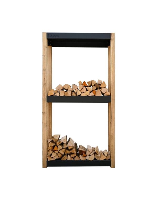 Meuble Rangement bois Noir 120x225 - Quoco