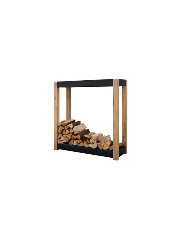 Meuble Rangement bois 120x100 Noir Quoco – Image 3