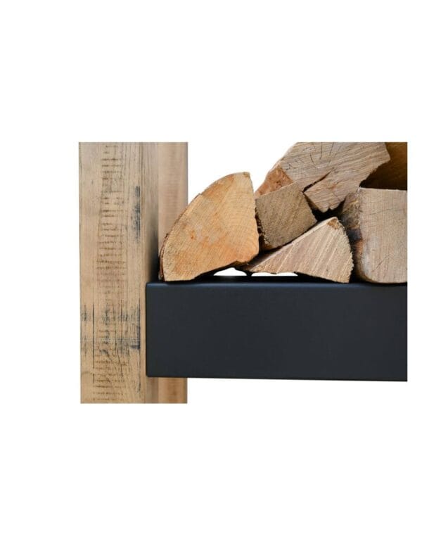 Meuble Rangement bois 120x100 Noir Quoco – Image 2