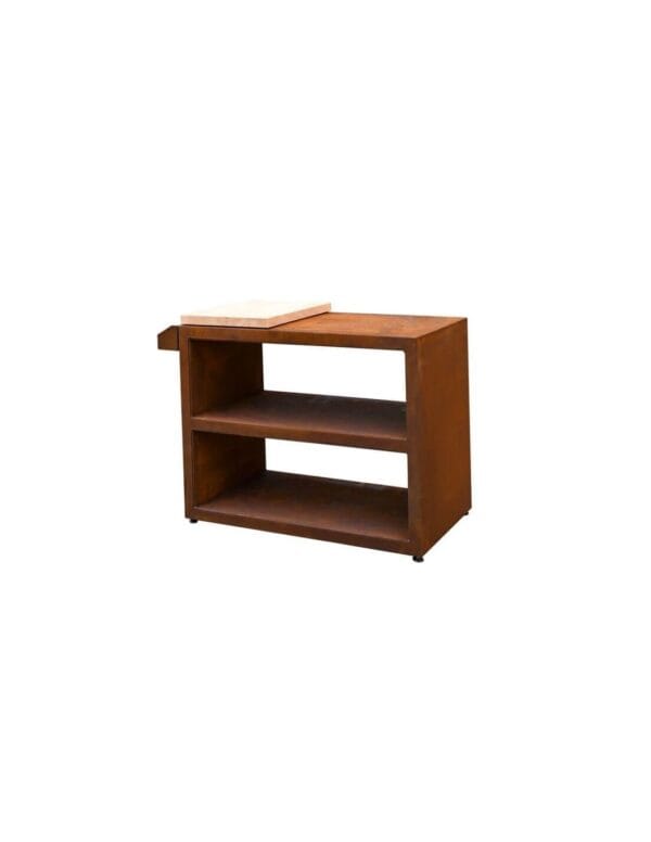 Table d'appoint 100x50x76 Corten pour Brasero – Image 4