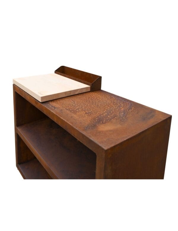 Table d'appoint 100x50x76 Corten pour Brasero – Image 6