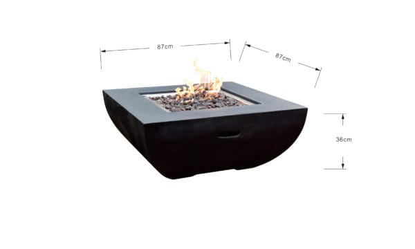 Table Brasero au Gaz Elementi Aurora 87x87 – Image 3