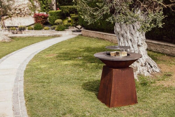 Pack Brasero Plancha Ø98cm Corten + Grille avec rebord anti-chute - ROKA – Image 4