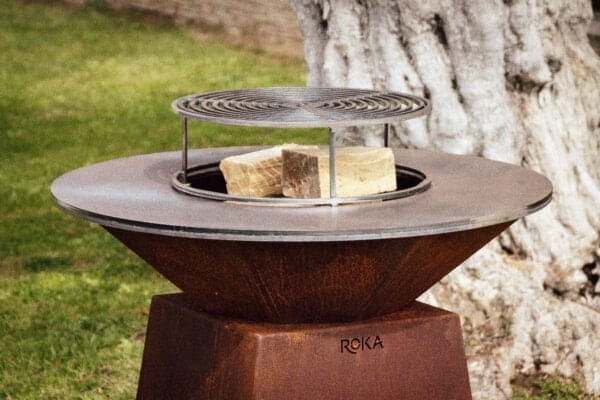 Pack Brasero Plancha Ø98cm Corten + Grille avec rebord anti-chute - ROKA – Image 5
