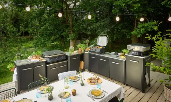 Module cuisine extérieure 90cm avec étagère - Cozze – Image 2
