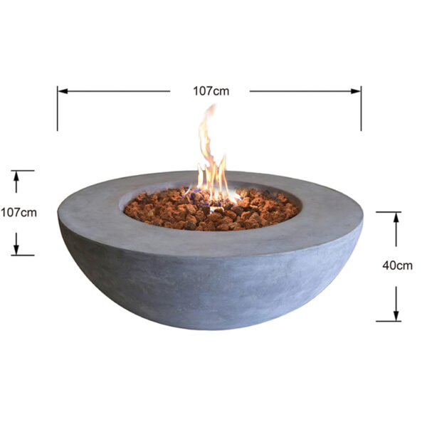 Table basse Brasero Gaz LUNAR BOWL- Elementi – Image 2