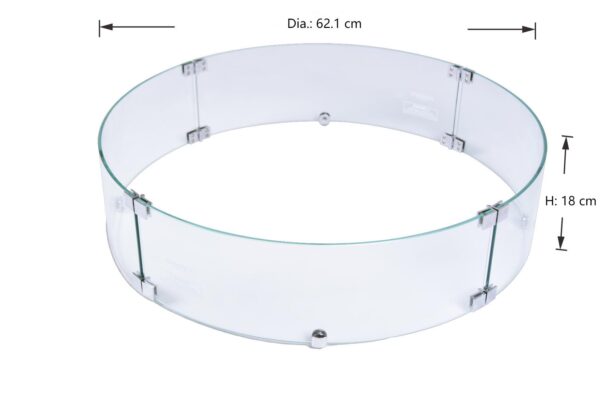 Ecran de protection rond pour table brasero METROPOLIS / LAFITE - Elementi