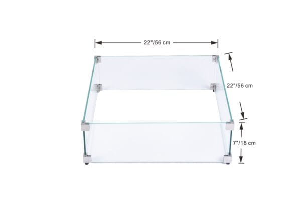 Ecran de protection Carré pour table brasero MANHATTAN / AURORA