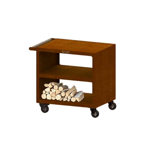 Desserte extérieure 80cm acier corten - OYAT